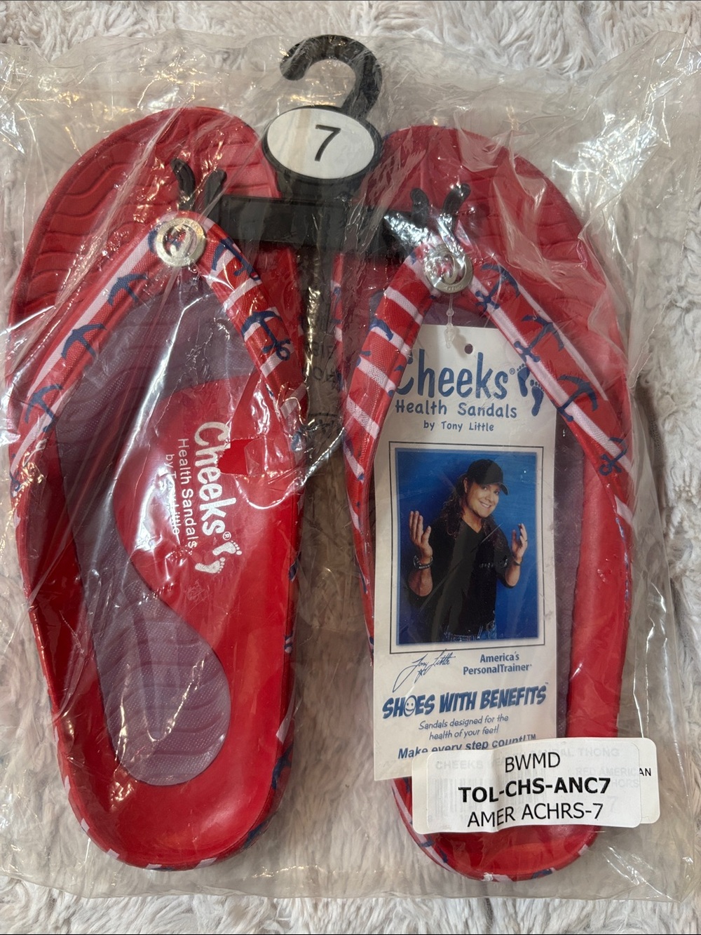Cheeks Red Women's Health Sandals - Size 7